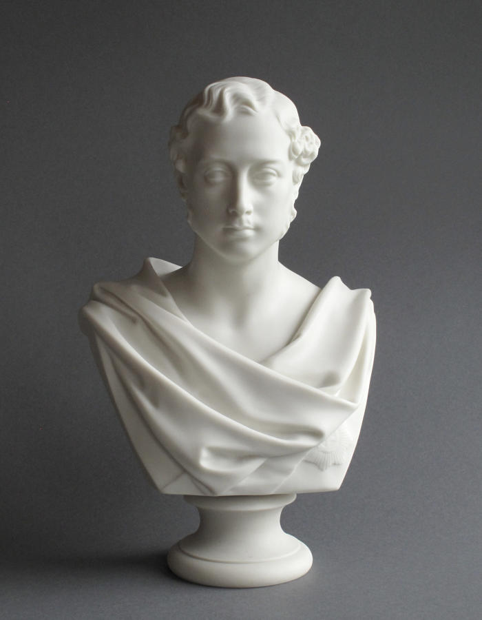 A Parian bust of the Prince of Wales