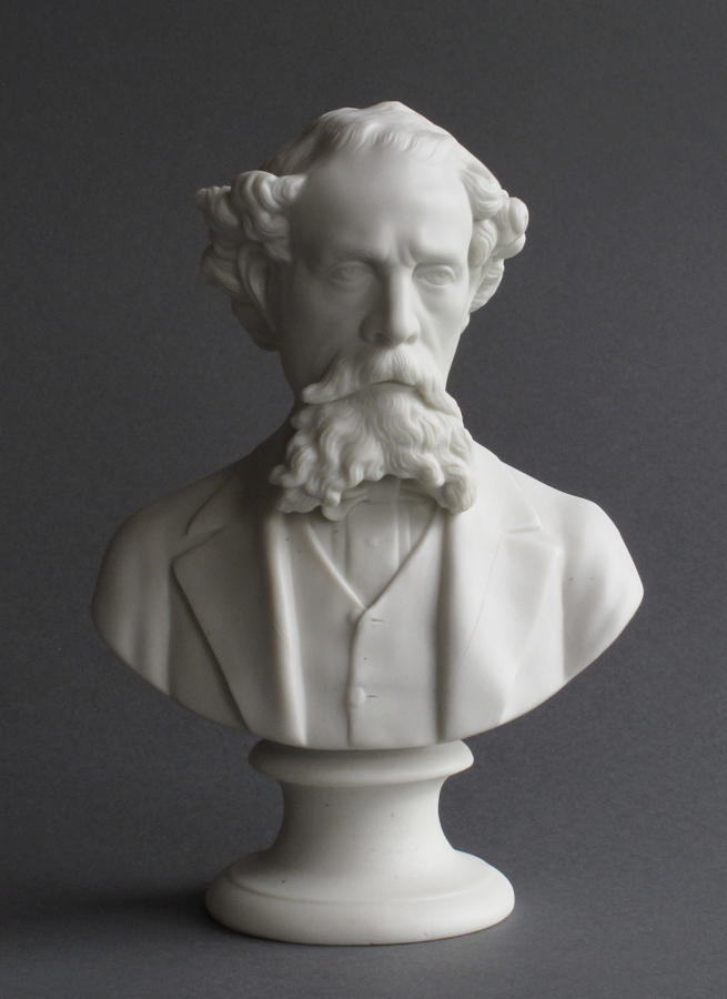 A good Parian bust of Charles Dickens