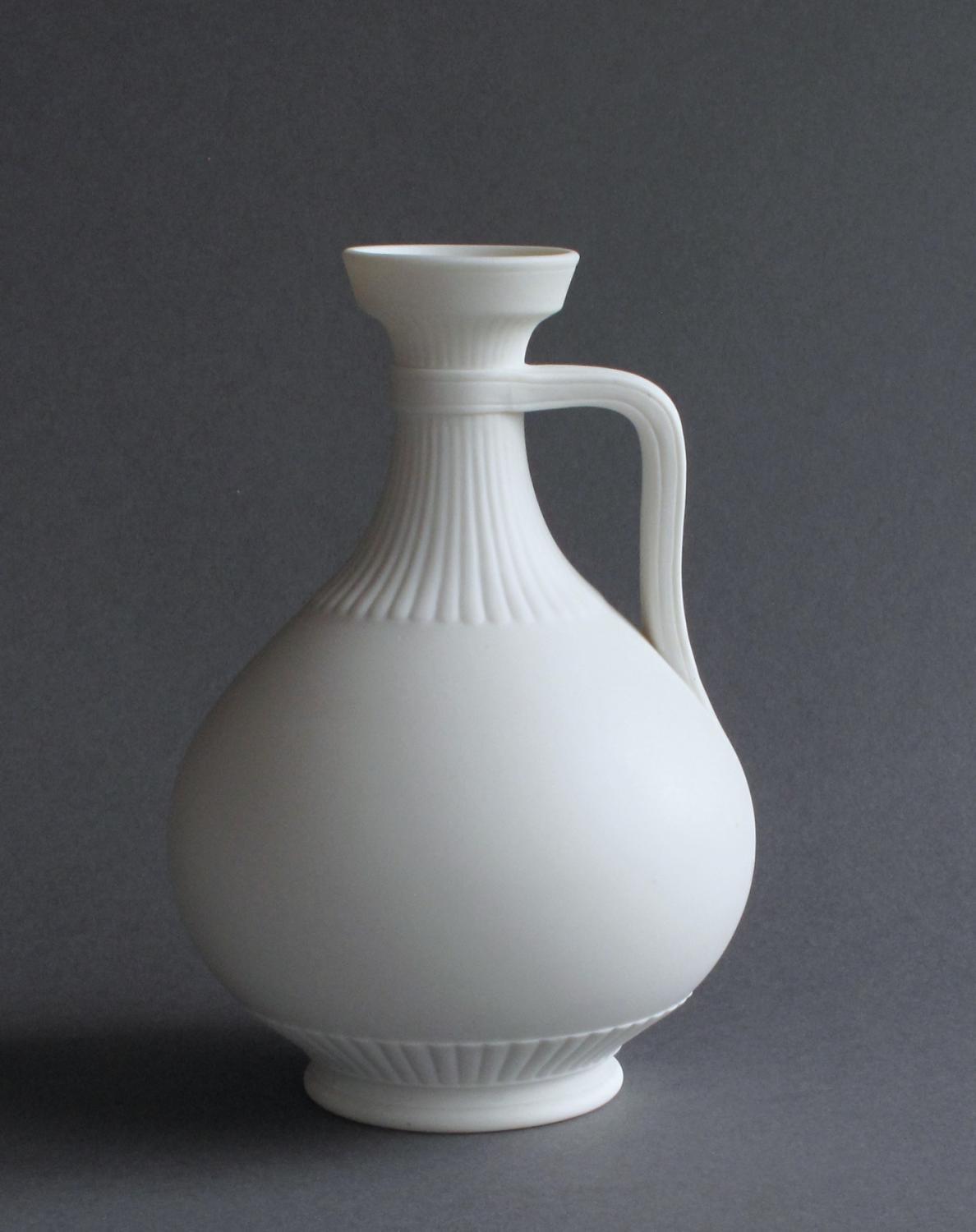 An elegant Parian jug or ewer by Minton