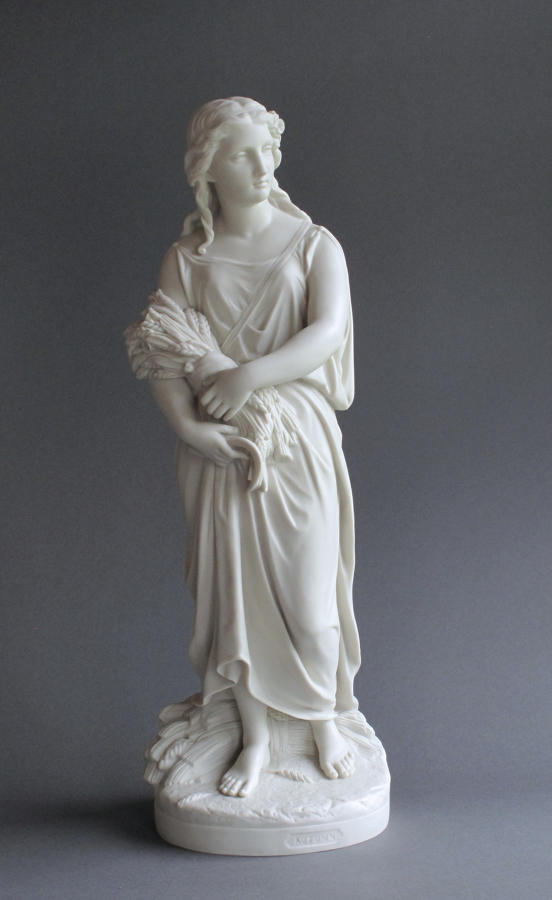 A large Copeland Parian figure of Autumn