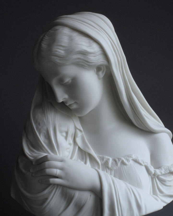 A Copeland Parian bust of The Mother