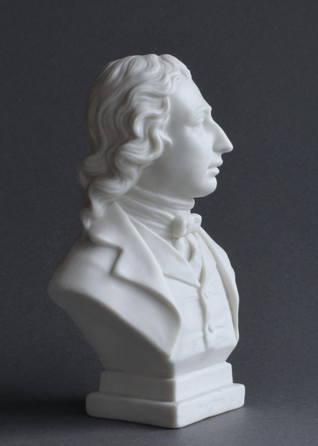 A small Goss Parian bust of Southey
