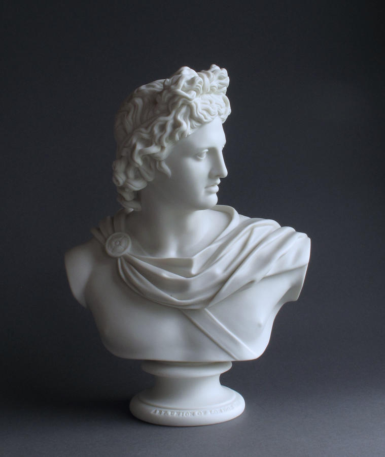 A good Parian bust of Apollo