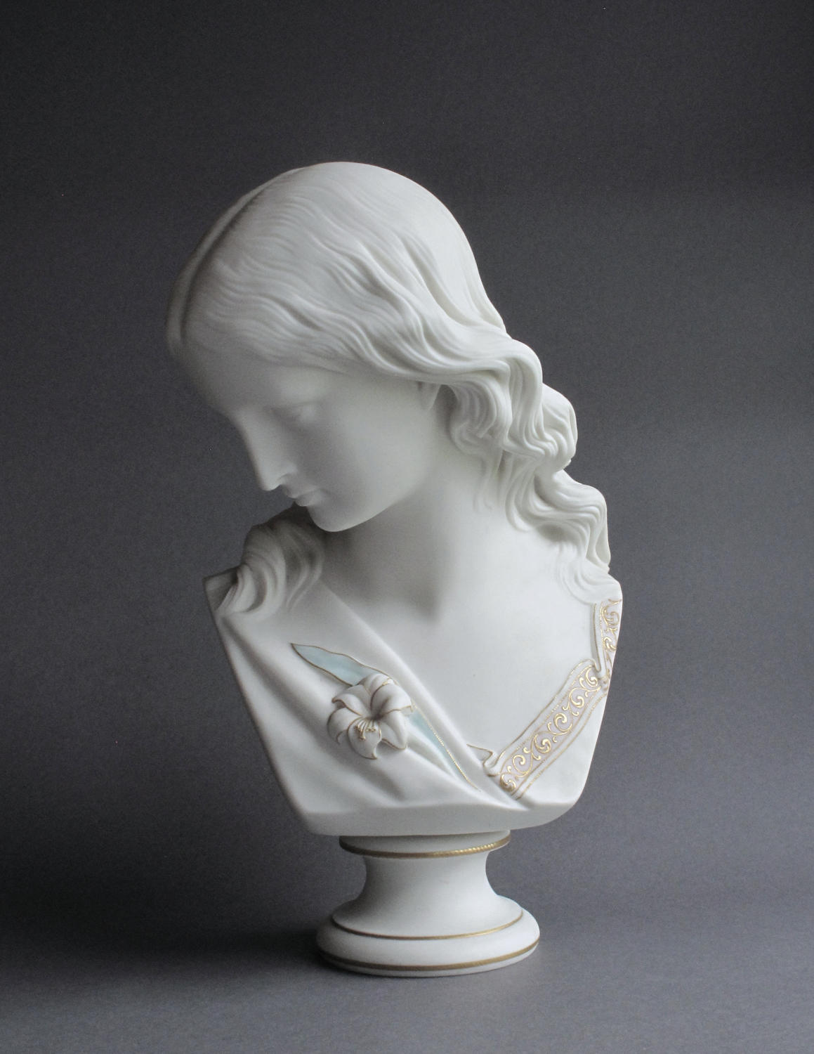A Copeland tinted bust of Purity