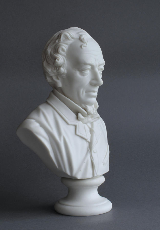 A fine Parian bust of Disraeli