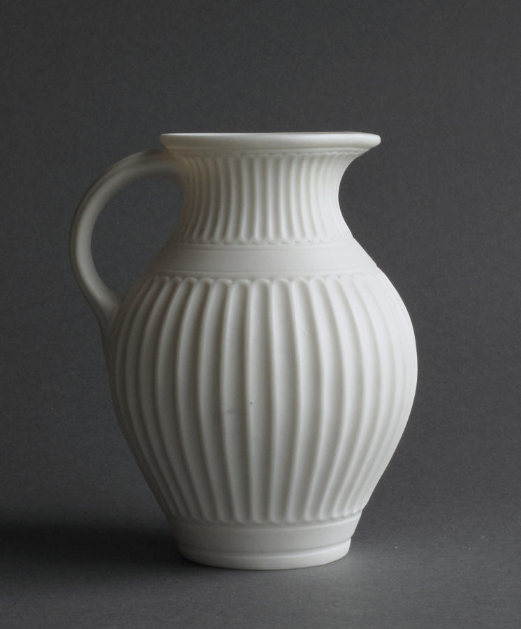A small Parian "Lismore" jug by Minton