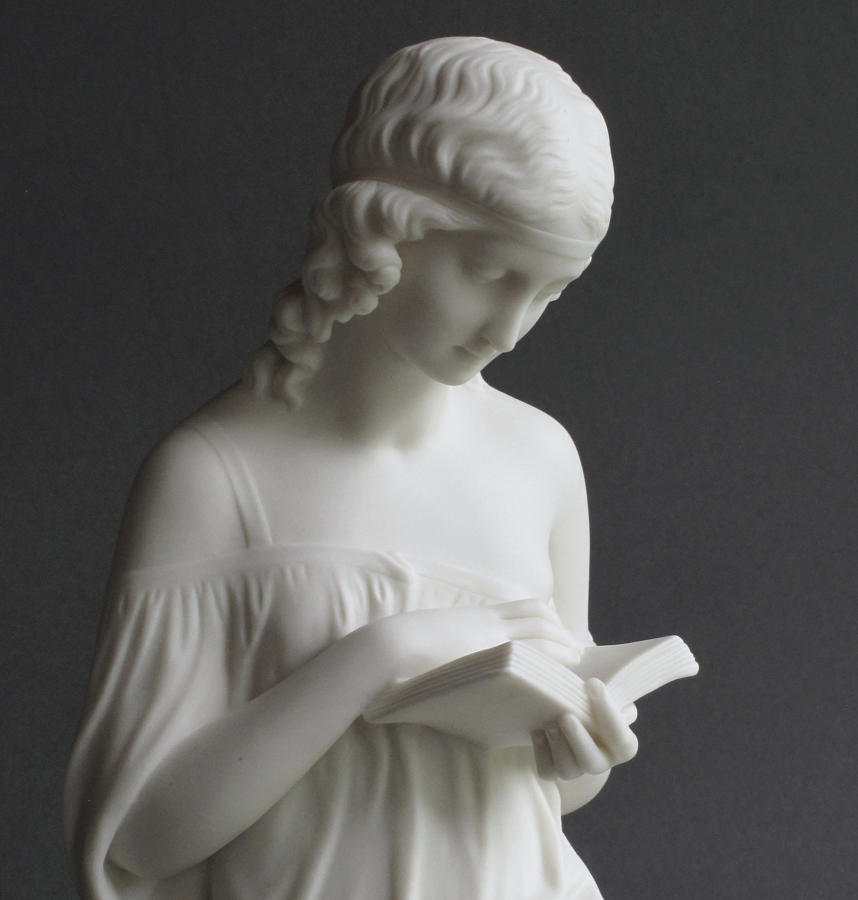 A Copeland Parian figure of the Reading Girl