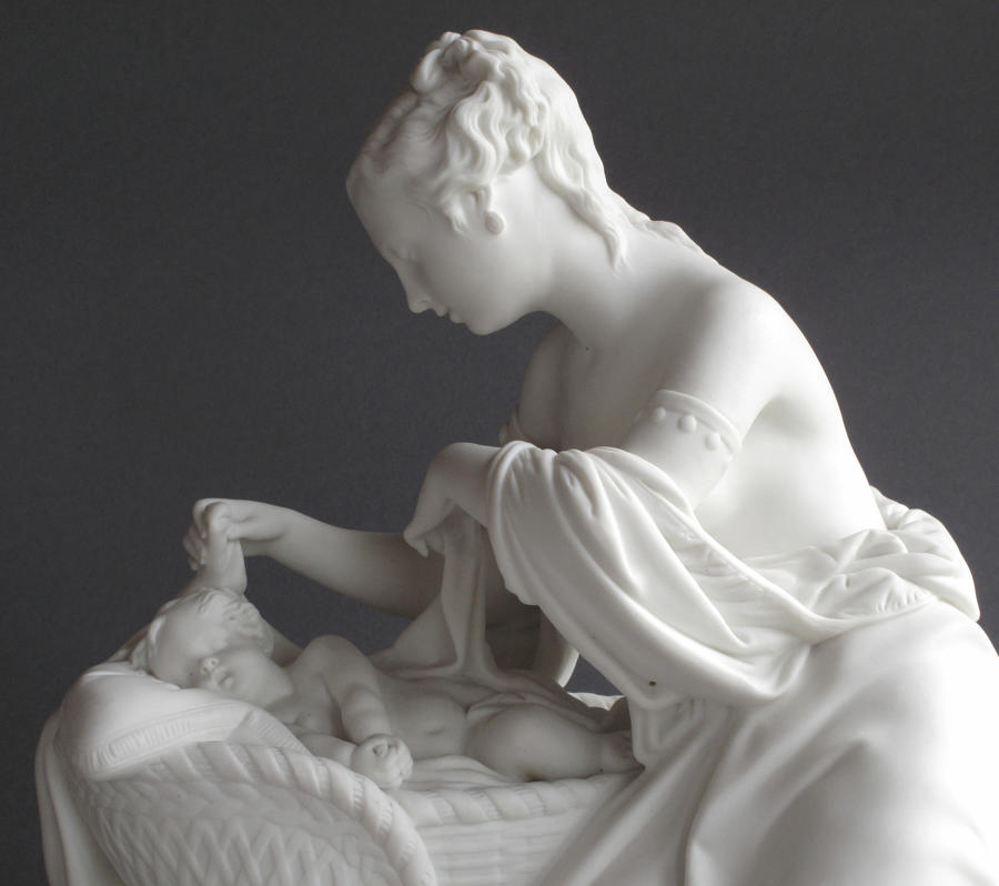 A charming Parian group of the Mother and First-Born by Minton