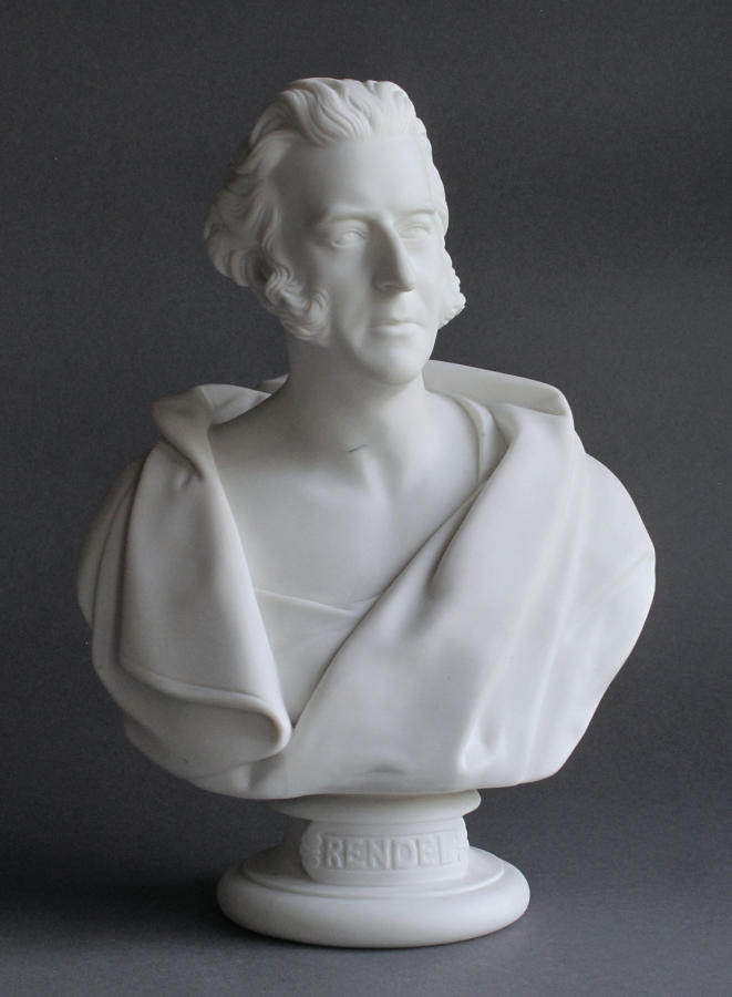 A Minton Parian bust of James Meadows Rendel