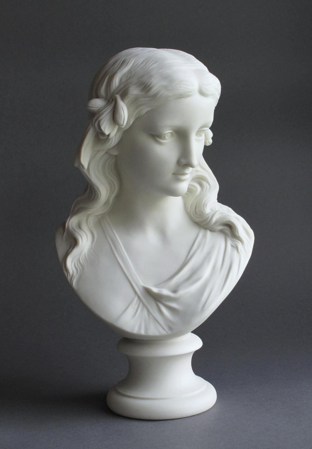 A Parian bust of Spring by Copeland