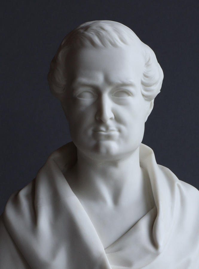 A Parian bust of Robert Peel by Samuel Alcock