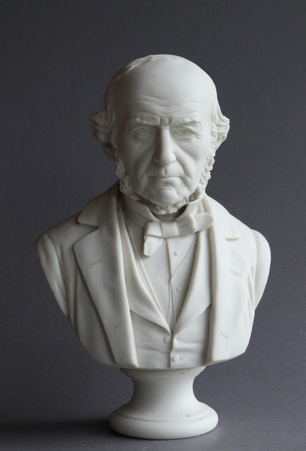 A Parian bust of William Gladstone