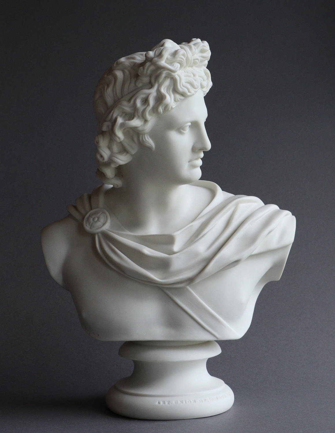 A good Parian bust of Apollo, possibly by Copeland