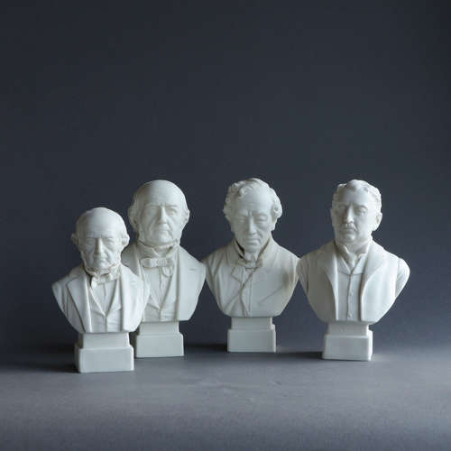 A collection of small antique Parian busts