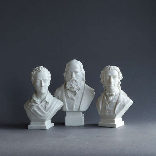 A collection of small antique Parian busts