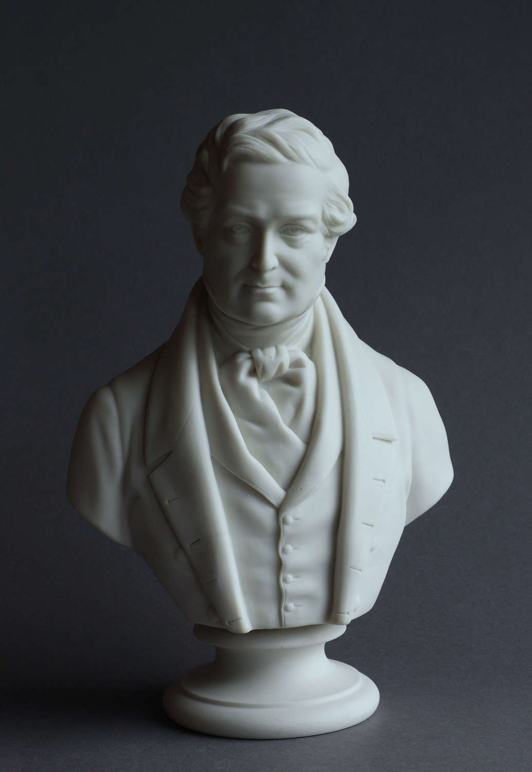 A Parian bust of Robert Peel by Copeland