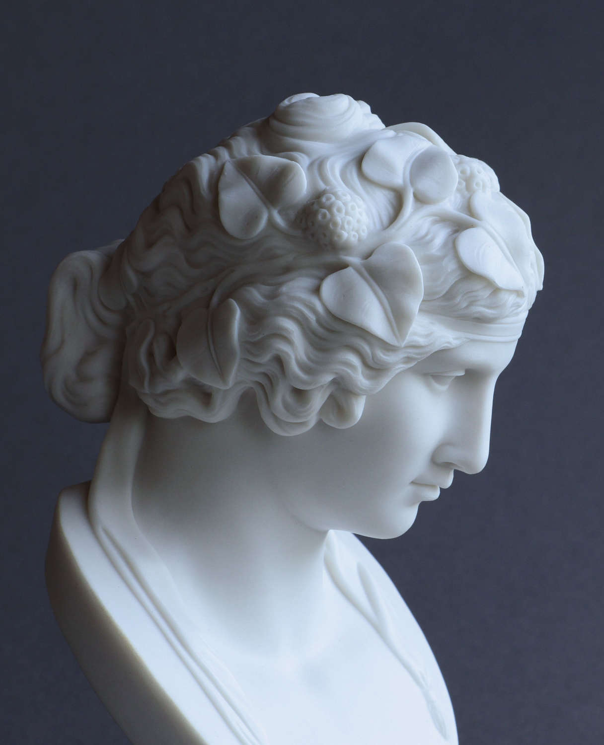 A small Parian bust of Antinous