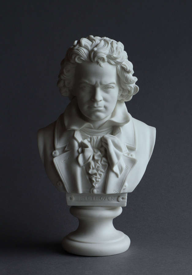 A medium Parian bust of Beethoven by Robinson & Leadbeater