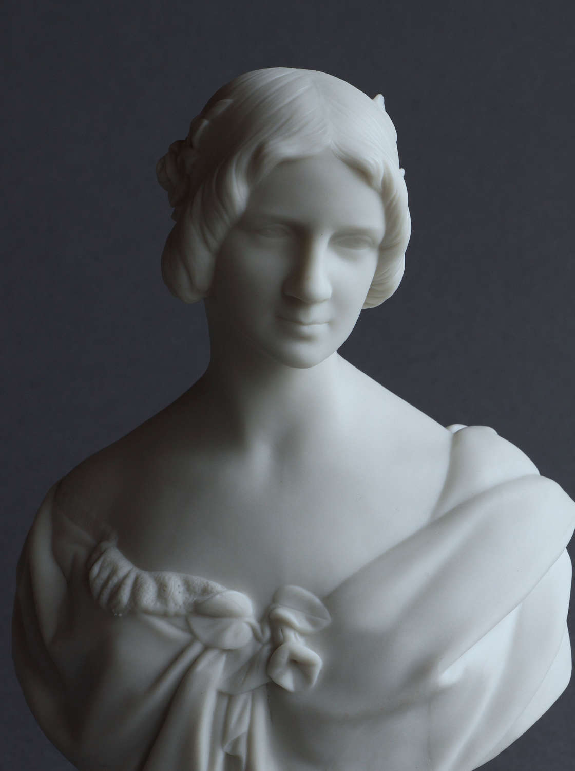 A small Copeland Parian bust of Jenny Lind