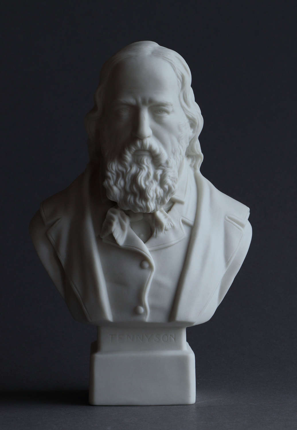 A small Parian bust of  Lord Tennyson by Robinson & Leadbeater