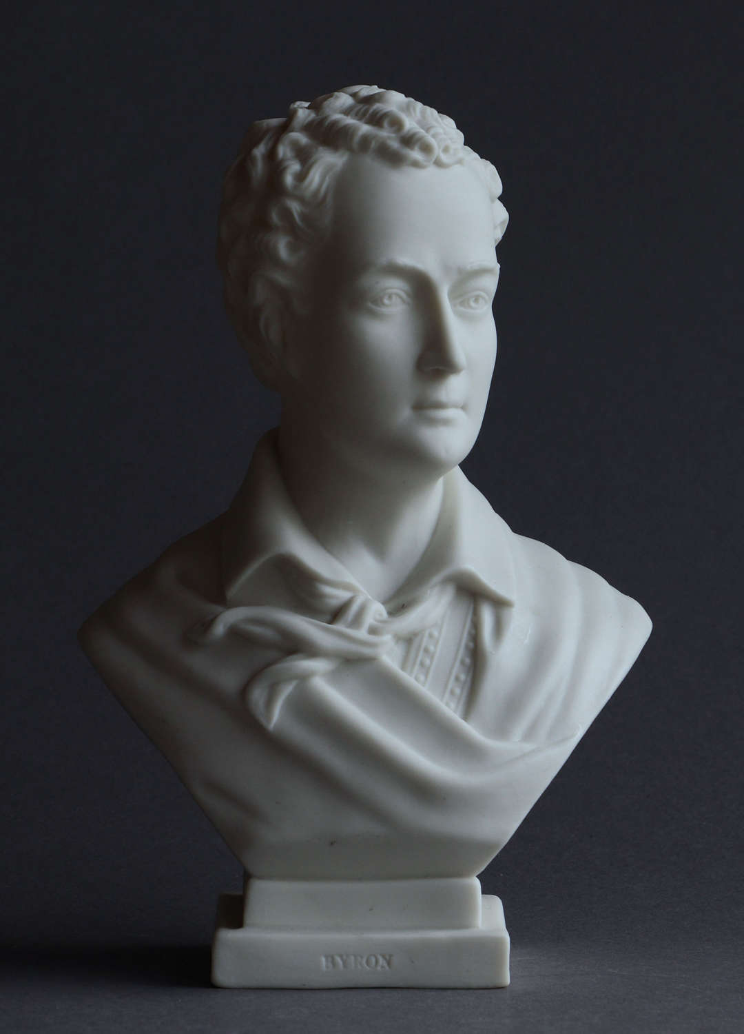 A small Parian bust of  Byron by Goss