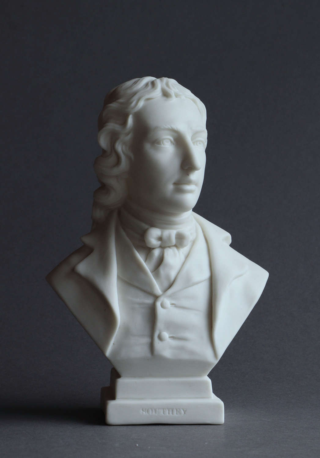 A small Parian bust of  Southey by Goss