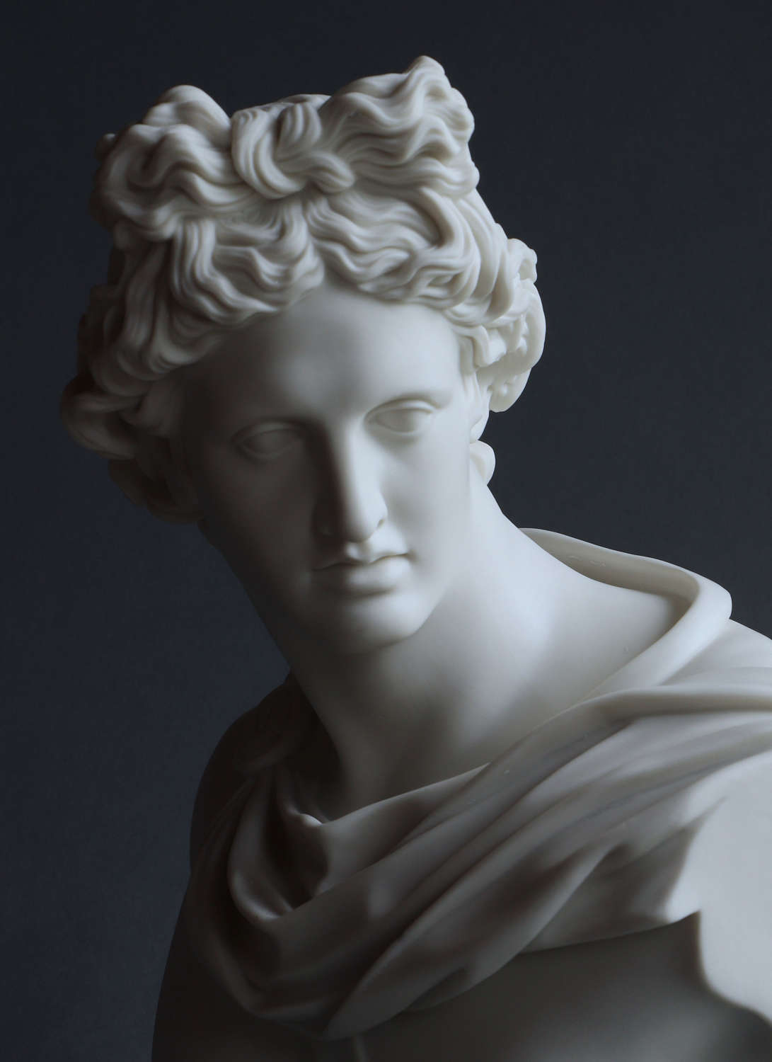 A good quality Parian bust of Apollo