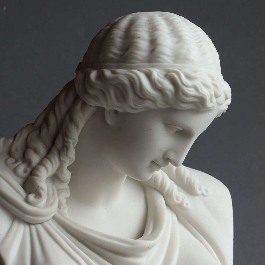 A Parian bust of a classical woman