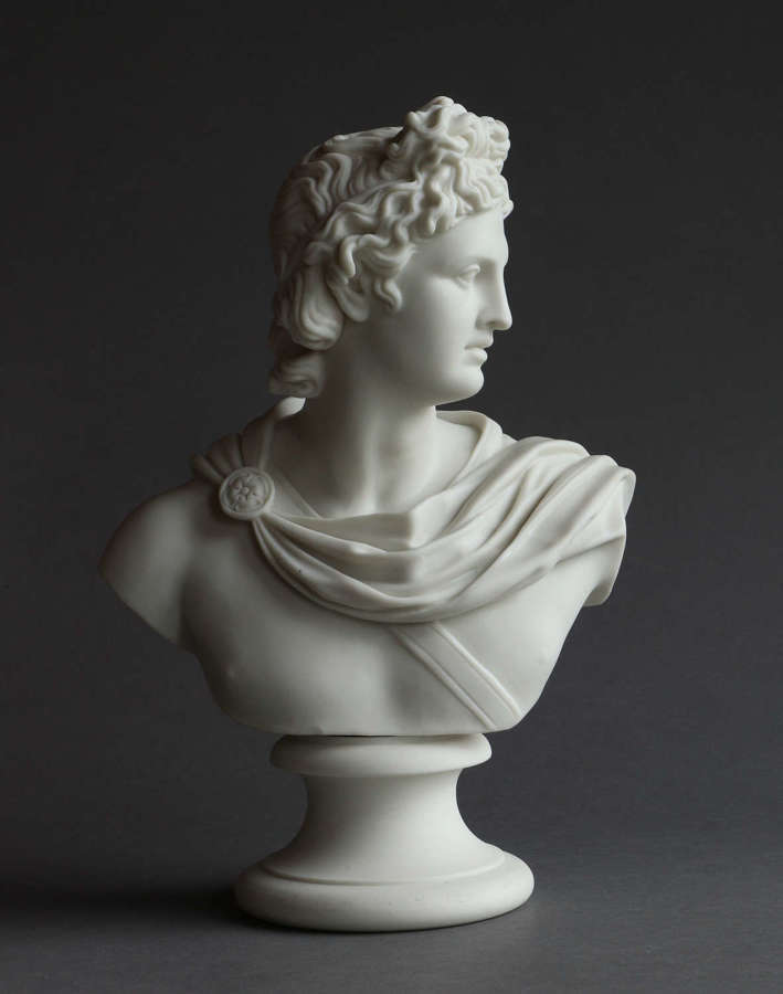 A medium-sized bust of Apollo from the antique