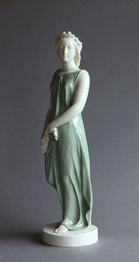 A glazed Parian figure of L’Allegro by Worcester