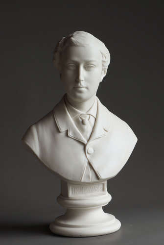 A pair of Parian busts of the Prince & Princess of Wales by John Rose