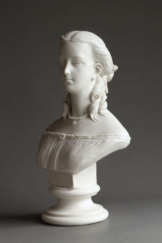 A pair of Parian busts of the Prince & Princess of Wales by John Rose