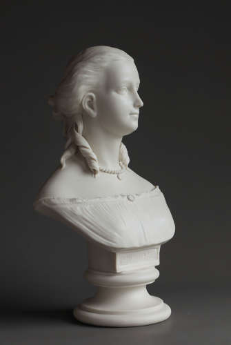 A pair of Parian busts of the Prince & Princess of Wales by John Rose