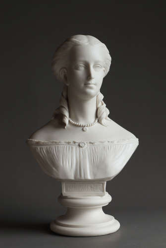A pair of Parian busts of the Prince & Princess of Wales by John Rose