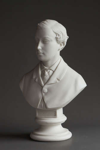 A pair of Parian busts of the Prince & Princess of Wales by John Rose