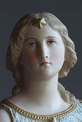 A coloured Parian figure of Beatrice by Copeland