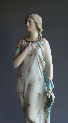 A coloured Parian figure of Beatrice by Copeland