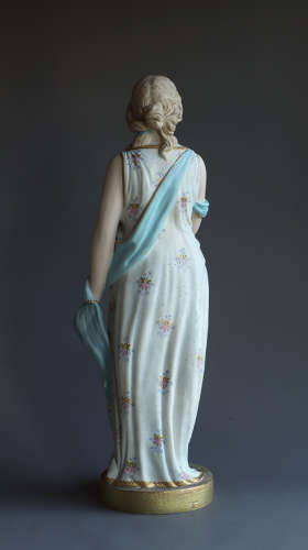 A coloured Parian figure of Beatrice by Copeland