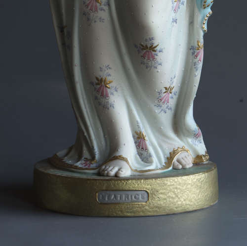 A coloured Parian figure of Beatrice by Copeland