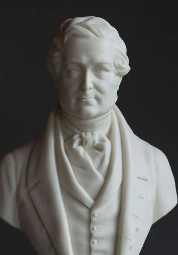 A Copeland Parian bust of Robert Peel