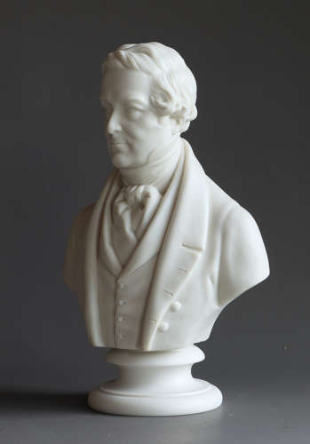 A Copeland Parian bust of Robert Peel