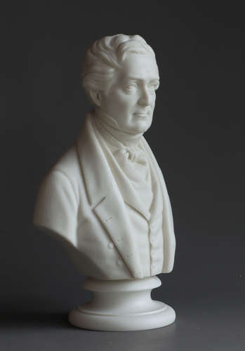 A Copeland Parian bust of Robert Peel