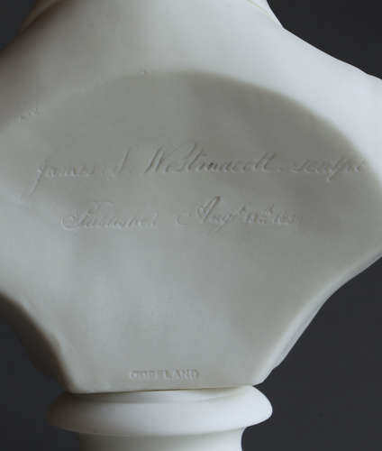 A Copeland Parian bust of Robert Peel