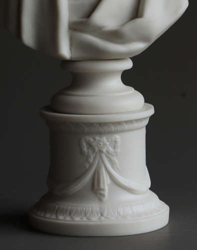 A small Minton Parian bust of an unknown gentleman