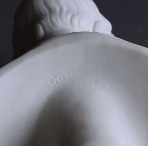 A small Minton Parian bust of an unknown gentleman