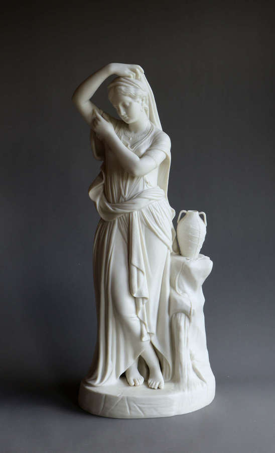 A well-modelled Parian figure of Rebecca at the well
