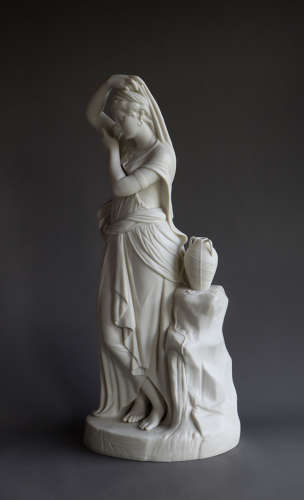 A well-modelled Parian figure of Rebecca at the well