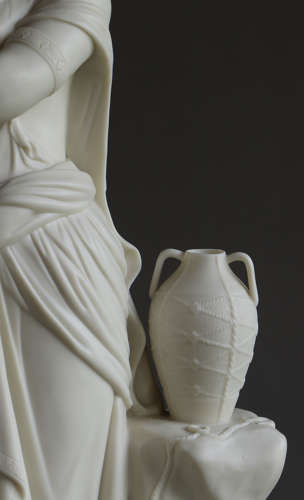 A well-modelled Parian figure of Rebecca at the well