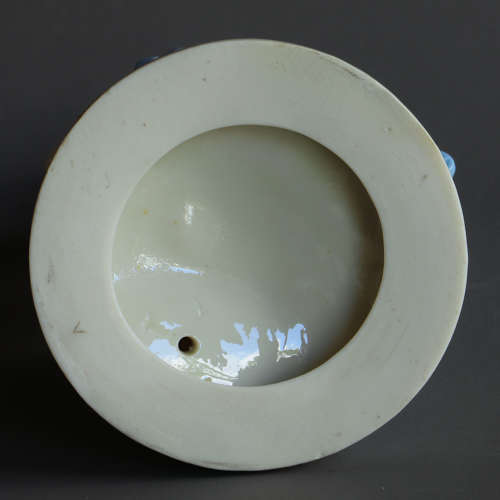 A pair of blue Worcester Parian figures: Before and Against the Wind