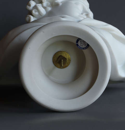 A striking Parian bust of Apollo
